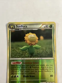 Pokemon Card - Sunflora Reverse Holo - Heart Gold & Soul Silver 31/123 - Rare - Image 4