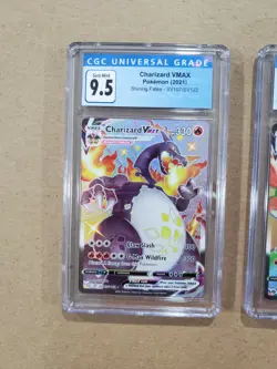 CGC 9.5 & 9.0 Charizard VMAX Pokemon Trading Card SV107/SV122 & 074/073 SET - Image 3