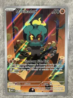 Marshadow 146/132 Pokemon TCG Mega Evolution Holo Rare IR Card (Near Mint) NM - Image 1
