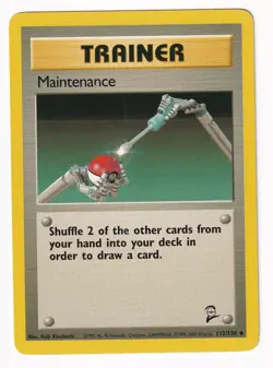 Maintenance 112/130 Base Set 2 Trainer Pokemon Card Near Mint NM - Image 1