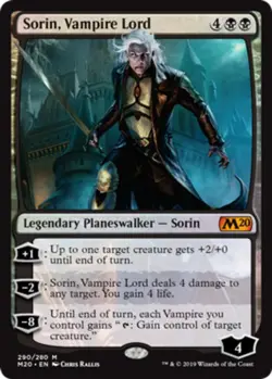 1 x Sorin, Vampire Lord - Foil Planeswalker Deck Exclusive - Core Set 2020 - Lig - Image 1