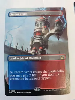 MTG - Steam Vents Borderless - Ravnica Remastered - Image 1