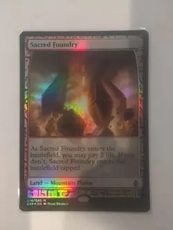 MtG Battle for Zendikar Rare Sacred Foundry foil [Zendikar Expedition] - Image 1