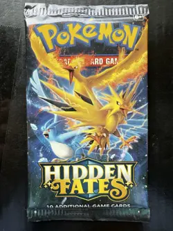 Pokemon Sun & Moon Hidden Fates Booster Pack- Moltres Zapdos Articuno Art 609411429020 - Image 1