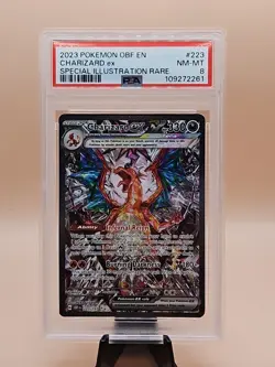 2023 POKEMON OBF EN OBSIDIAN FLAMES SPECIAL ILLUSTRATION RARE CHARIZARD EX PSA 8 - Image 1