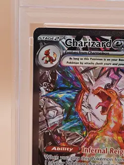 2023 POKEMON OBF EN OBSIDIAN FLAMES SPECIAL ILLUSTRATION RARE CHARIZARD EX PSA 8 - Image 4