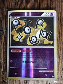 Pokemon TGC Unown 54/123 Reverse-Holo Heart Gold & Soul Silver (base set) LP - Image 1