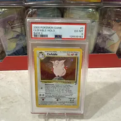 2000 Pokemon Base Set 2 Clefable Holo 5/130 PSA 6 EX-MT - Image 1