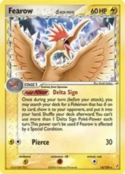 Fearow (Delta Species, #18/100) EX - Crystal Guardians LP Pokemon - Image 1