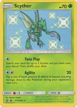Pokemon Scyther - SV1/SV94 - Shiny Holo Rare NM-Mint Hidden Fates - Image 1