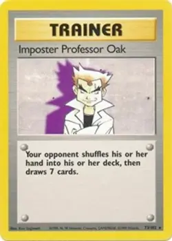 Imposter Professor Oak (#073/102) OS - Base Set (Unlimited) HP Pokemon - Image 1