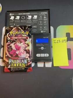 23.09g VERY HEAVY Paldean Fates Pokemon Sealed Booster Pack New - Image 1