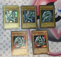 YuGiOh Blue Eyes White Dragon Lot Of 6 SDK-001 & SKE-001 + Blue Eyes Toon Dragon - Image 1