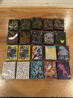 Lot of 20 Pokemon TCG Card Sleeves Assorted Designs ETB Sleeves, 151, + More - Image 1