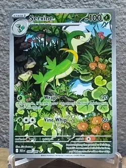 Pokemon TCG Servine SV10.5 Black Bolt Illustration Rare Mint Card 088/086 - Image 1