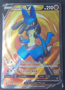 Lucario V SWSH213 SWSH: Sword & Shield Promo Cards Holo Pokemon TCG NM - Image 1