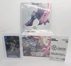 1X GUNDAM CARD Newtype Rising Booster Box GD01 English + 2 Promo + Storage Box - Image 1