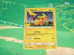 Pokemon 2020 25th Anniversary GM Cereal Black Star Promo Holo Foil Pikachu Card - Image 1