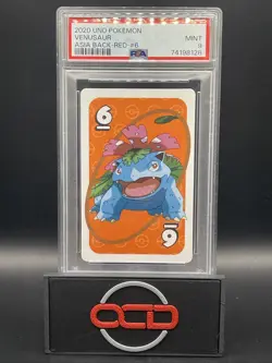 VENUSAUR Red #6 UNO Pokemon Trading Card Game 2020 PSA 9 ASIA BACK - Image 1