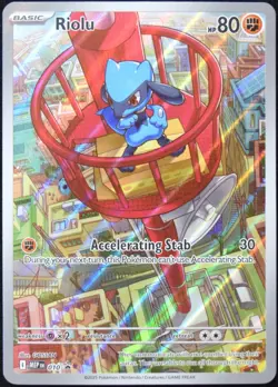 Pokemon TCG Riolu MEP 010 2025 Mega Evolution ETB Black Star Promo Card - NM - Image 1