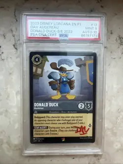 Donald Duck - Musketeer 13 Disney Lorcana Promo Card PSA singed By Artist - Image 1