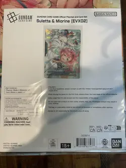 Gundam Card Game Suletta And Miorine Evx02 Playmat And Card Set Bandai Card Fest - Image 2