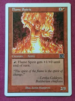 Magic The Gathering 6TH EDITION FLAME SPIRIT red card MTG - Image 1