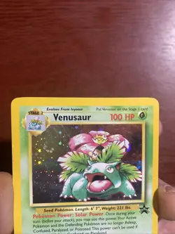 Pokemon Venusaur Black Star Promo Holo Card WOTC Kanto Damaged Vintage TCG c583 - Image 2