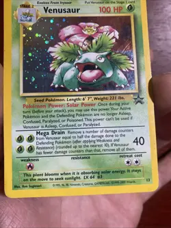 Pokemon Venusaur Black Star Promo Holo Card WOTC Kanto Damaged Vintage TCG c583 - Image 3