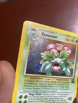 Pokemon Venusaur Black Star Promo Holo Card WOTC Kanto Damaged Vintage TCG c583 - Image 4