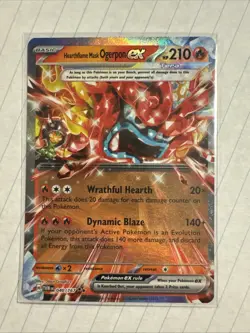Hearthflame Mask Ogerpon EX 040/167 Pokemon Card Twilight Masquerade TCG - Image 1