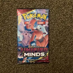 2019 Pokemon TCG Sun & Moon Unified Minds 10 Card Booster Pack Factory Sealed - Image 1