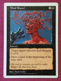 Magic The Gathering 5TH EDITION MIND RAVEL black card MTG - Image 1