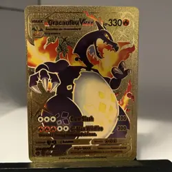 Pokemon Dracaufeu (Charizard) VMAX Gold Foil Fan Art Card In French/English - Image 1