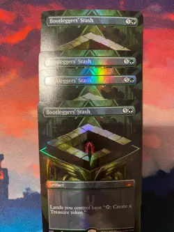 MTG Streets of New Capenna Bootleggers Stash Borderless Foil x 4 - Image 1