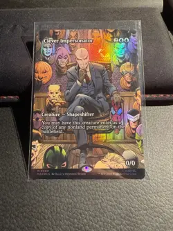 MTG Borderless Alt. Art FOIL Clever Impersonator x1 Mythic Spider-Man NM - Image 1