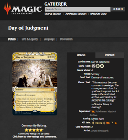 2021 MTG Magic the Gathering Strixhaven Mystical Archive #2 Day of Judgement - Image 3
