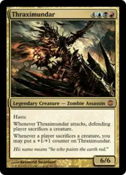 MTG Thraximundar, Alara Reborn, Heavily Played, English - Image 1