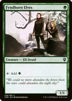 X 1 Fyndhorn Elves NM CMR 228 MTG Magic The Gathering - Image 1