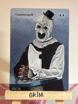 Magic the Gathering Hand-Painted Counterspell by Grim Alters - Art the Clown - Image 2