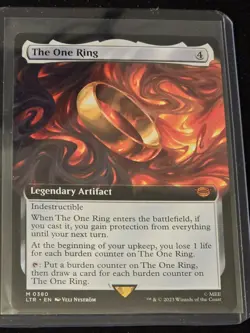 The One Ring Magic: The Gathering MTG LOTR Extended Art Borderless M 380 SP - Image 1