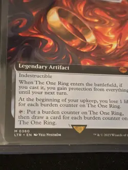 The One Ring Magic: The Gathering MTG LOTR Extended Art Borderless M 380 SP - Image 3