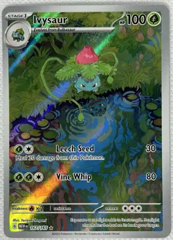 2023 Pokemon Scarlet & Violet 151 Ivysaur Illustration Rare 167/165 Holo - Image 1