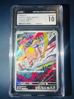Pokemon Card Toedscool AR 080/078 SV1V Violet EX Japanese Edition CGC 10 - Image 1