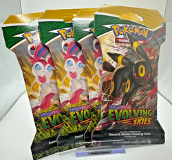 Evolving Skies Sleeved Booster (x4 Packs!) - Sword & Shield Pokemon TCG NEW - Image 1
