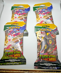 Evolving Skies Sleeved Booster (x4 Packs!) - Sword & Shield Pokemon TCG NEW - Image 2