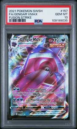 (PSA 10) Pokemon: Fusion Strike - Gengar VMAX #157 [Full Art] - Image 1