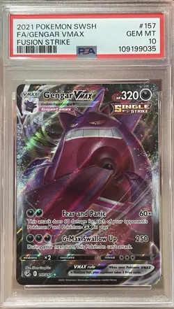 (PSA 10) Pokemon: Fusion Strike - Gengar VMAX #157 [Full Art] - Image 3