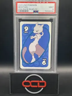 2020 Pokemon Uno Mewtwo Blue #9 Japanese Graded - Asia Back CGC 9 - Image 1