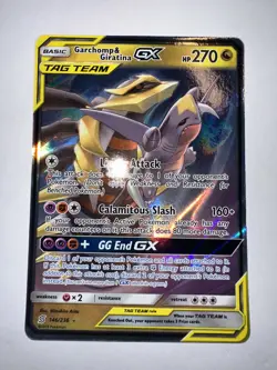 Pokemon TCG Garchomp and Giratina GX 146/236 Unified Minds Tag Team - Image 1